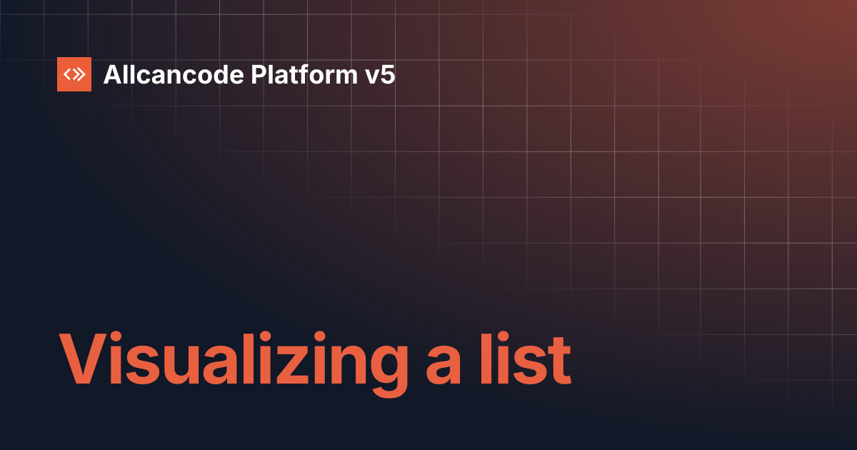 Visualizing a list | Allcancode Platform v5